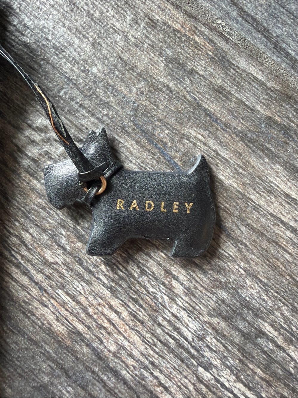 RADLEY Crossbody Purse - Black Leather Double Zip Bag with Scottie Dog Charm - Picture 3 of 6